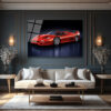 Ferrari F50 Efsanesi Kırmızı Süper Araba Cam Tablo Duvar Dekoru Ferrari F50 Efsanesi Kırmızı Süper Araba Cam Tablo