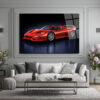 Ferrari F50 Efsanesi Kırmızı Süper Araba Cam Tablo Duvar Dekoru Ferrari F50 Efsanesi Kırmızı Süper Araba Cam Tablo