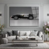 Efsanevi Ferrari 124 DM Yarış Arabası Cam Tablo Duvar Dekoru Efsanevi Ferrari 124 DM Yarış Arabası Cam Tablo