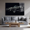 Efsanevi Shelby Cobra Siyah Spor Araba Cam Tablo Duvar Dekoru Efsanevi Shelby Cobra Siyah Spor Araba Cam Tablo