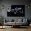 Efsanevi Shelby Cobra Siyah Spor Araba Cam Tablo Duvar Dekoru Efsanevi Shelby Cobra Siyah Spor Araba Cam Tablo