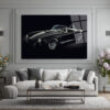 Efsanevi Shelby Cobra Siyah Spor Araba Cam Tablo Duvar Dekoru Efsanevi Shelby Cobra Siyah Spor Araba Cam Tablo