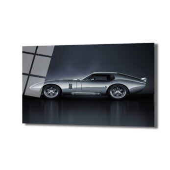 Efsanevi Gümüş Spor Otomobil Cam Tablo - Shelby Daytona Coupe