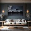 Efsanevi Gümüş Spor Otomobil Cam Tablo - Shelby Daytona Coupe Duvar Dekoru Efsanevi Gümüş Spor Otomobil Cam Tablo - Shelby Daytona Coupe