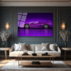 Mor Ferrari F50 Spor Araba Cam Tablo - Hız ve Asalet Duvar Dekoru Mor Ferrari F50 Spor Araba Cam Tablo - Hız ve Asalet