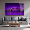 Mor Ferrari F50 Spor Araba Cam Tablo - Hız ve Asalet Duvar Dekoru Mor Ferrari F50 Spor Araba Cam Tablo - Hız ve Asalet