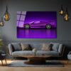 Mor Ferrari F50 Spor Araba Cam Tablo - Hız ve Asalet Duvar Dekoru Mor Ferrari F50 Spor Araba Cam Tablo - Hız ve Asalet