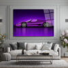 Mor Ferrari F50 Spor Araba Cam Tablo - Hız ve Asalet Duvar Dekoru Mor Ferrari F50 Spor Araba Cam Tablo - Hız ve Asalet