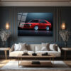 Efsanevi Kırmızı Audi Quattro Spor Araba Cam Tablo Duvar Dekoru Efsanevi Kırmızı Audi Quattro Spor Araba Cam Tablo