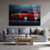 Efsanevi Kırmızı Audi Quattro Spor Araba Cam Tablo Duvar Dekoru Efsanevi Kırmızı Audi Quattro Spor Araba Cam Tablo