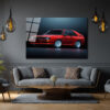 Efsanevi Kırmızı Audi Quattro Spor Araba Cam Tablo Duvar Dekoru Efsanevi Kırmızı Audi Quattro Spor Araba Cam Tablo