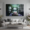 Joker Evrimi: Üç İkonik Yüz Cam Tablo Duvar Dekoru Joker Evrimi: Üç İkonik Yüz Cam Tablo