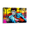 Tony Montana Pop Art Efsanesi Renkli Cam Tablo Duvar Dekoru Tony Montana Pop Art Efsanesi Renkli Cam Tablo