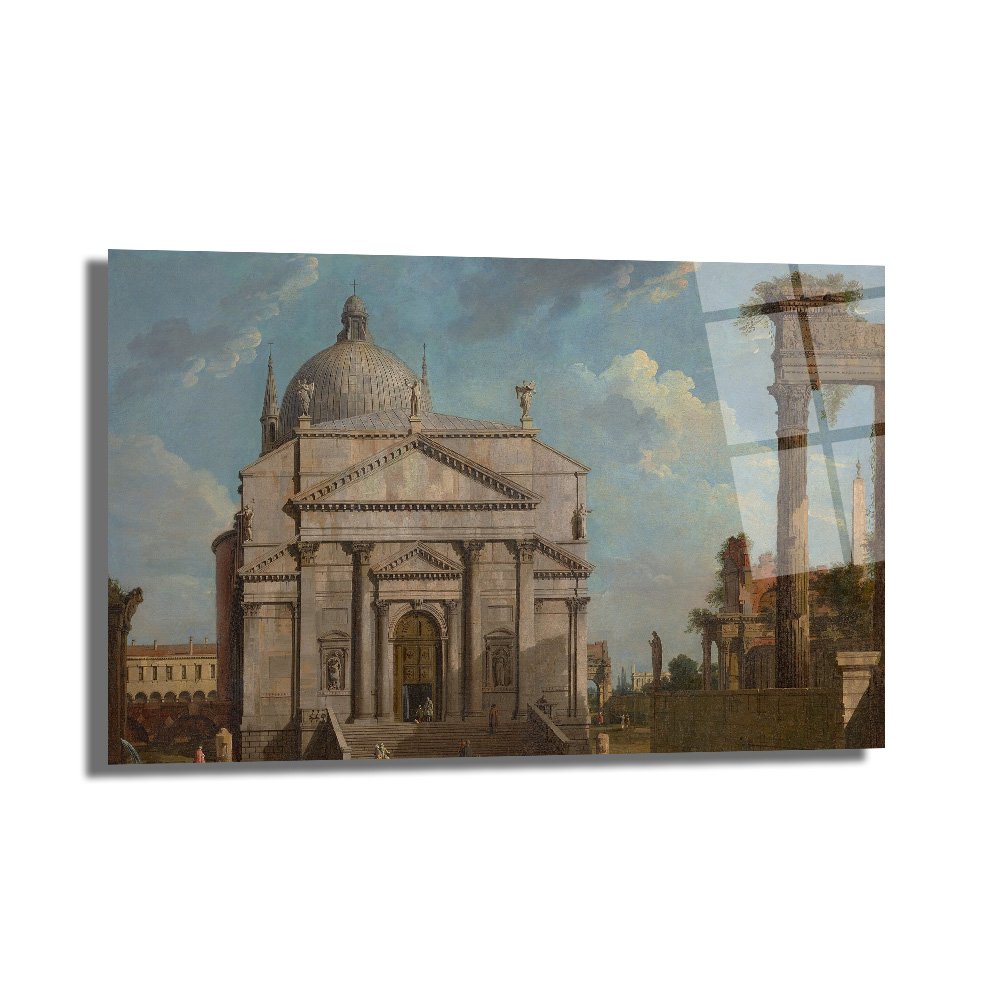 Roma Harabeleri ve Görkemli Yapı Klasik Sanat Cam Tablo - Glazella Roma Harabeleri ve Görkemli Yapı Klasik Sanat Cam Tablo - Glazella