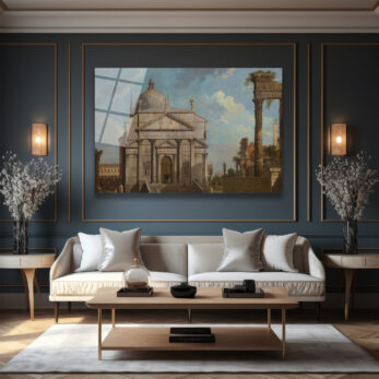 Roma Harabeleri ve Görkemli Yapı Klasik Sanat Cam Tablo - Glazella Roma Harabeleri ve Görkemli Yapı Klasik Sanat Cam Tablo - Glazella
