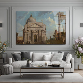 Roma Harabeleri ve Görkemli Yapı Klasik Sanat Cam Tablo - Glazella Roma Harabeleri ve Görkemli Yapı Klasik Sanat Cam Tablo - Glazella