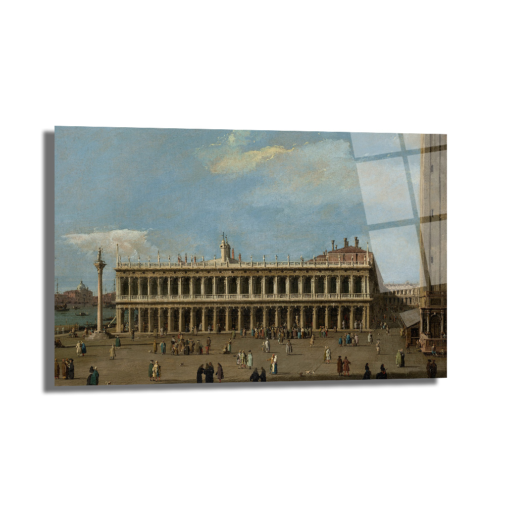Venedik Meydanı Klasik Sanat Cam Tablo - Tarihi Zarafet - Glazella Venedik Meydanı Klasik Sanat Cam Tablo - Tarihi Zarafet - Glazella