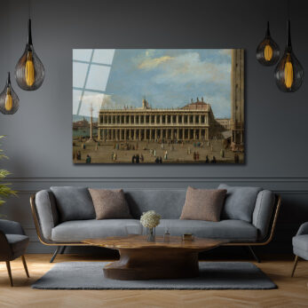 Venedik Meydanı Klasik Sanat Cam Tablo - Tarihi Zarafet - Glazella Venedik Meydanı Klasik Sanat Cam Tablo - Tarihi Zarafet - Glazella