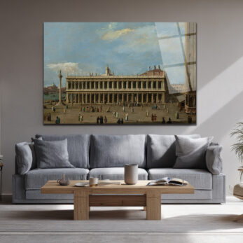 Venedik Meydanı Klasik Sanat Cam Tablo - Tarihi Zarafet - Glazella Venedik Meydanı Klasik Sanat Cam Tablo - Tarihi Zarafet - Glazella