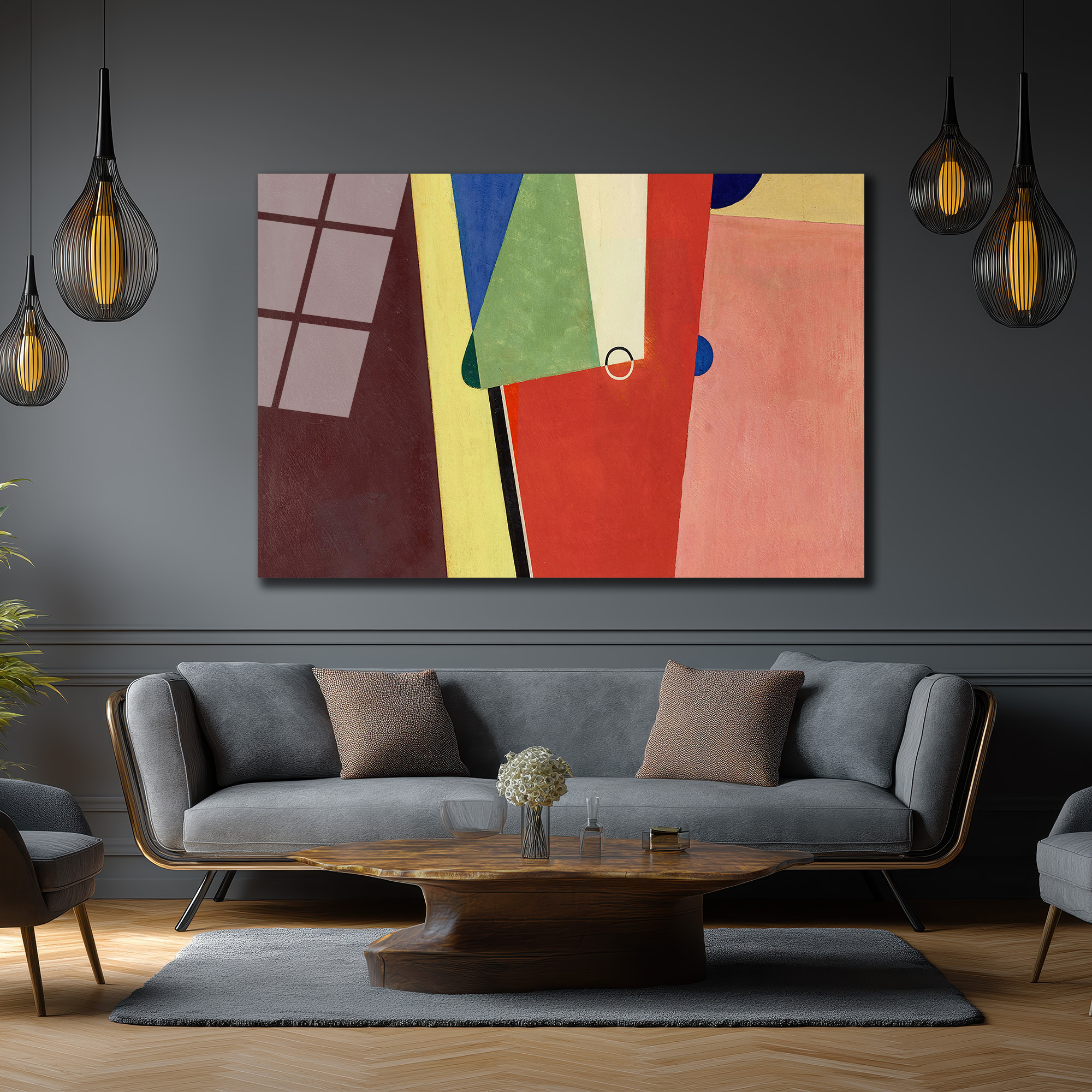 Dinamik Geometrik Soyut Tasarım Cam Tablo - Modern Sanatın Enerjisi - Glazella Dinamik Geometrik Soyut Tasarım Cam Tablo - Modern Sanatın Enerjisi - Glazella