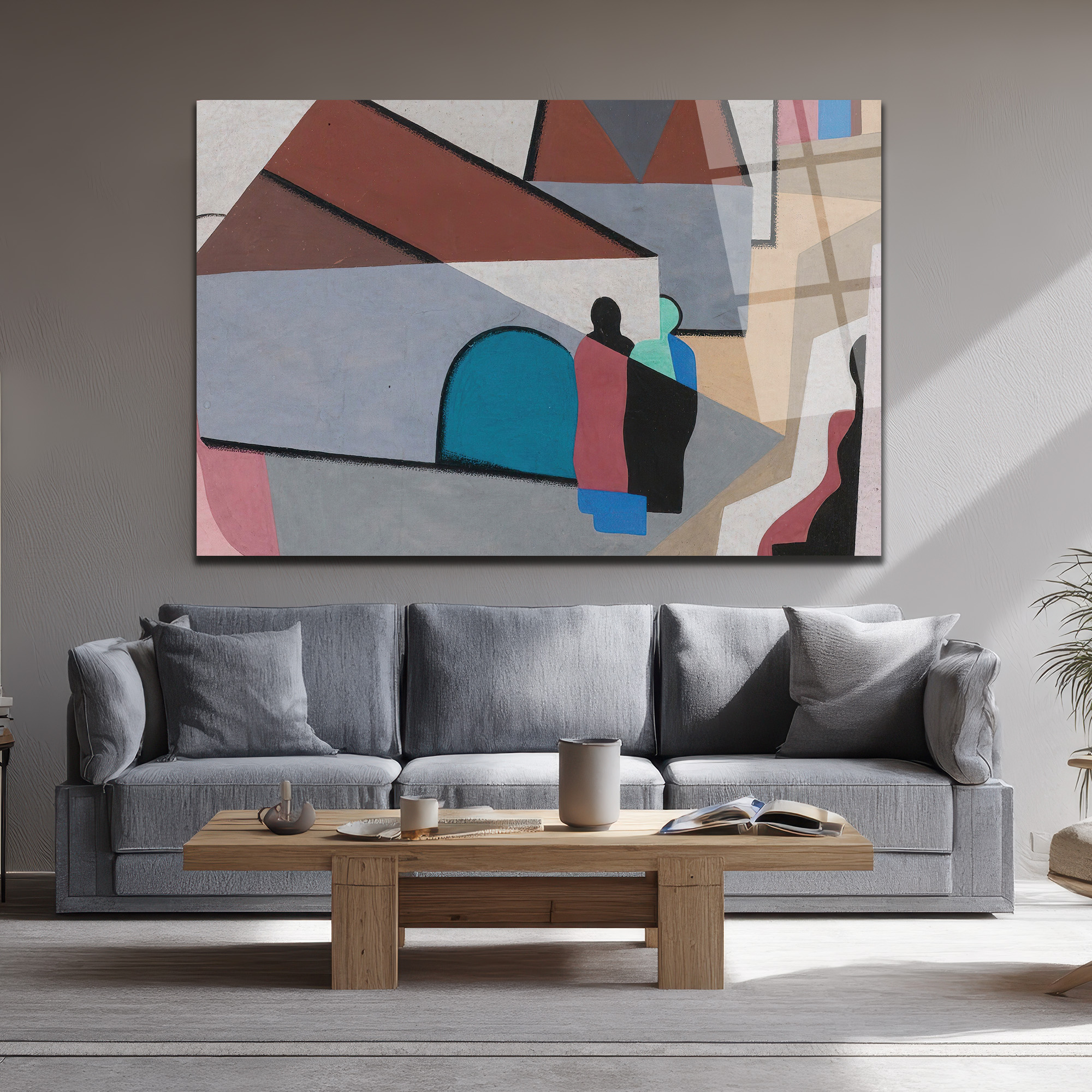 Modern Soyut Figürler Cam Tablo - Glazella Sanat Koleksiyonu - Glazella Modern Soyut Figürler Cam Tablo - Glazella Sanat Koleksiyonu - Glazella
