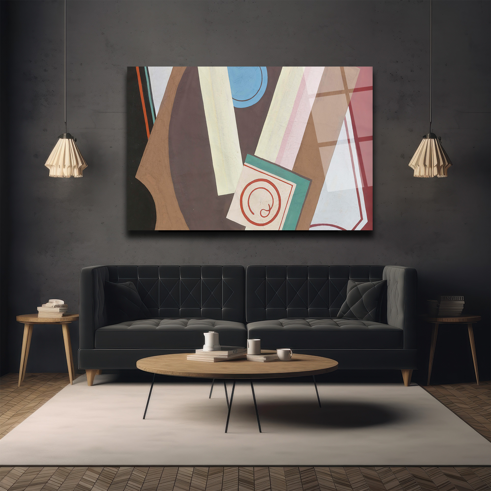 Dinamik Geometrik Soyut Sanat Cam Tablo - Modern Duvar Dekoru - Glazella Dinamik Geometrik Soyut Sanat Cam Tablo - Modern Duvar Dekoru - Glazella