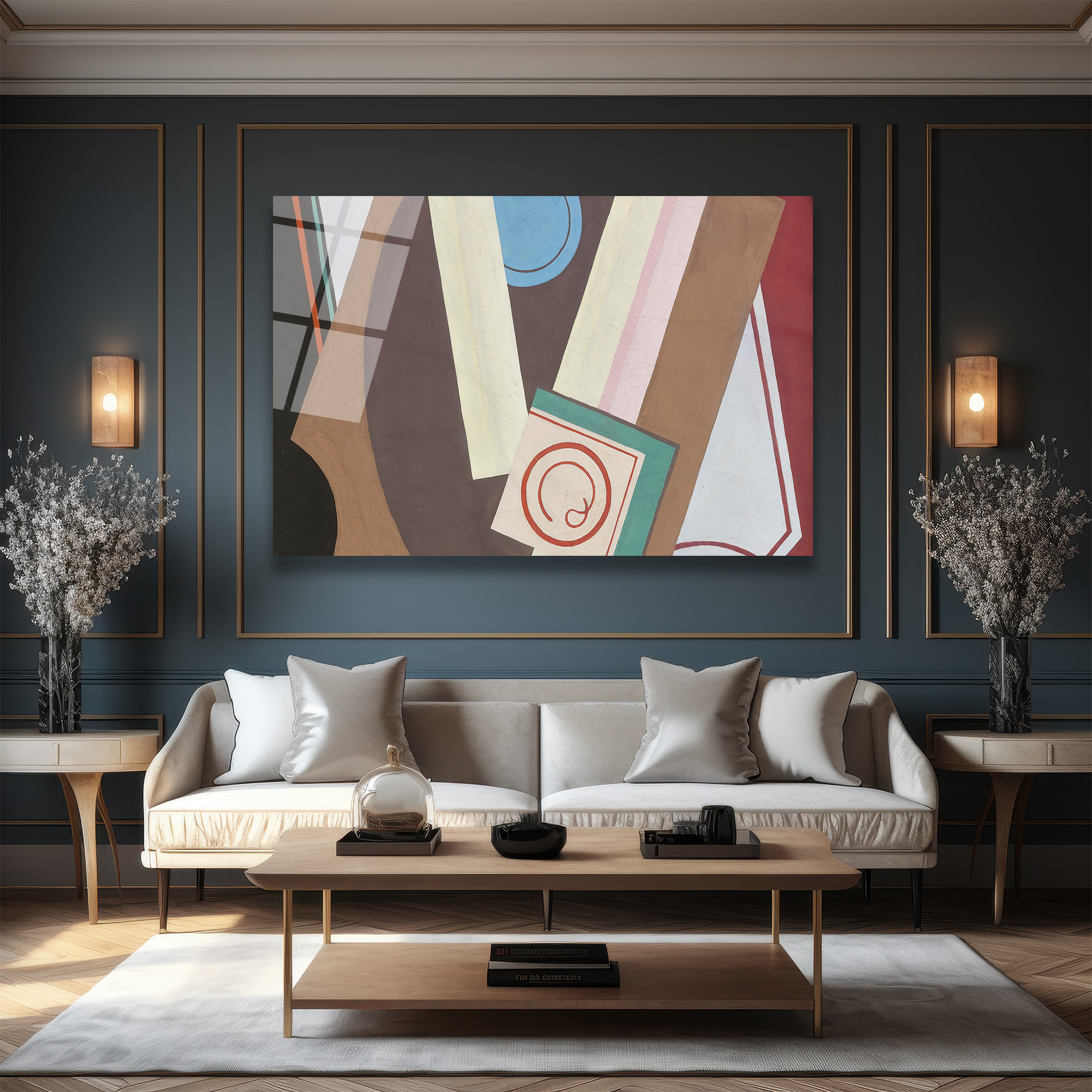 Dinamik Geometrik Soyut Sanat Cam Tablo - Modern Duvar Dekoru - Glazella Dinamik Geometrik Soyut Sanat Cam Tablo - Modern Duvar Dekoru - Glazella