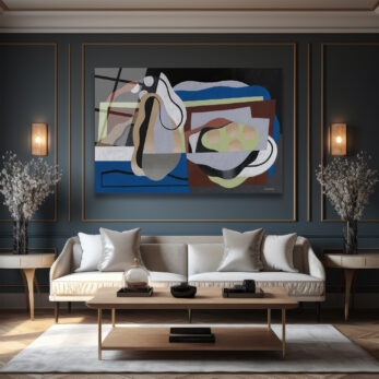 Dinamik Soyut Formlar Cam Tablo - Modern Sanatın Gücü Evinizde - Glazella Dinamik Soyut Formlar Cam Tablo - Modern Sanatın Gücü Evinizde - Glazella
