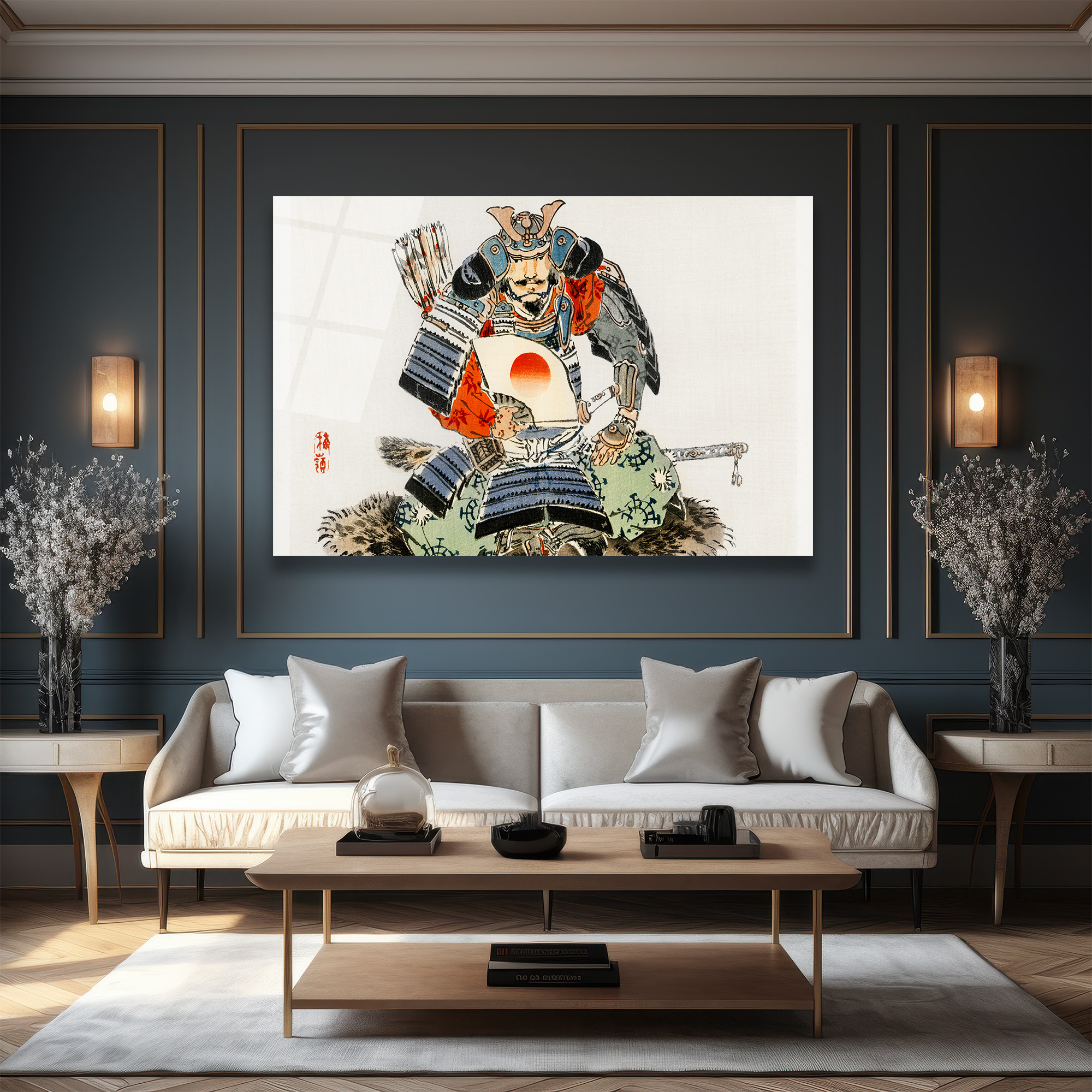 Samuray Savaşçısı Ukiyo-e Japon Sanatı Cam Tablo - Glazella Samuray Savaşçısı Ukiyo-e Japon Sanatı Cam Tablo - Glazella