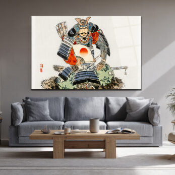 Samuray Savaşçısı Ukiyo-e Japon Sanatı Cam Tablo - Glazella Samuray Savaşçısı Ukiyo-e Japon Sanatı Cam Tablo - Glazella
