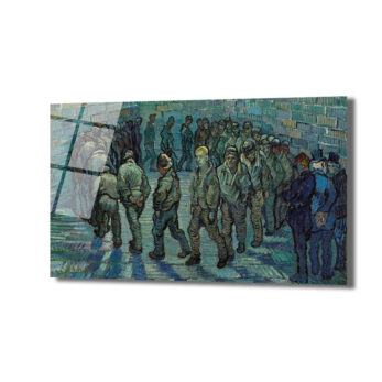 Van Gogh Mahkumlar Dairesi Cam Tablo - Sanatsal Duvar Dekoru - Glazella