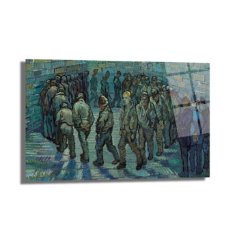 Van Gogh Mahkumlar Dairesi Cam Tablo - Sanatsal Duvar Dekoru - Glazella