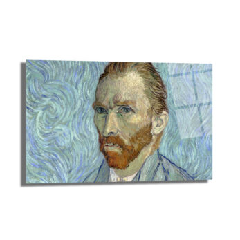Van Gogh Otoportre Cam Tablo - Yoğun Bakışların Sanatsal Yansıması - Glazella
