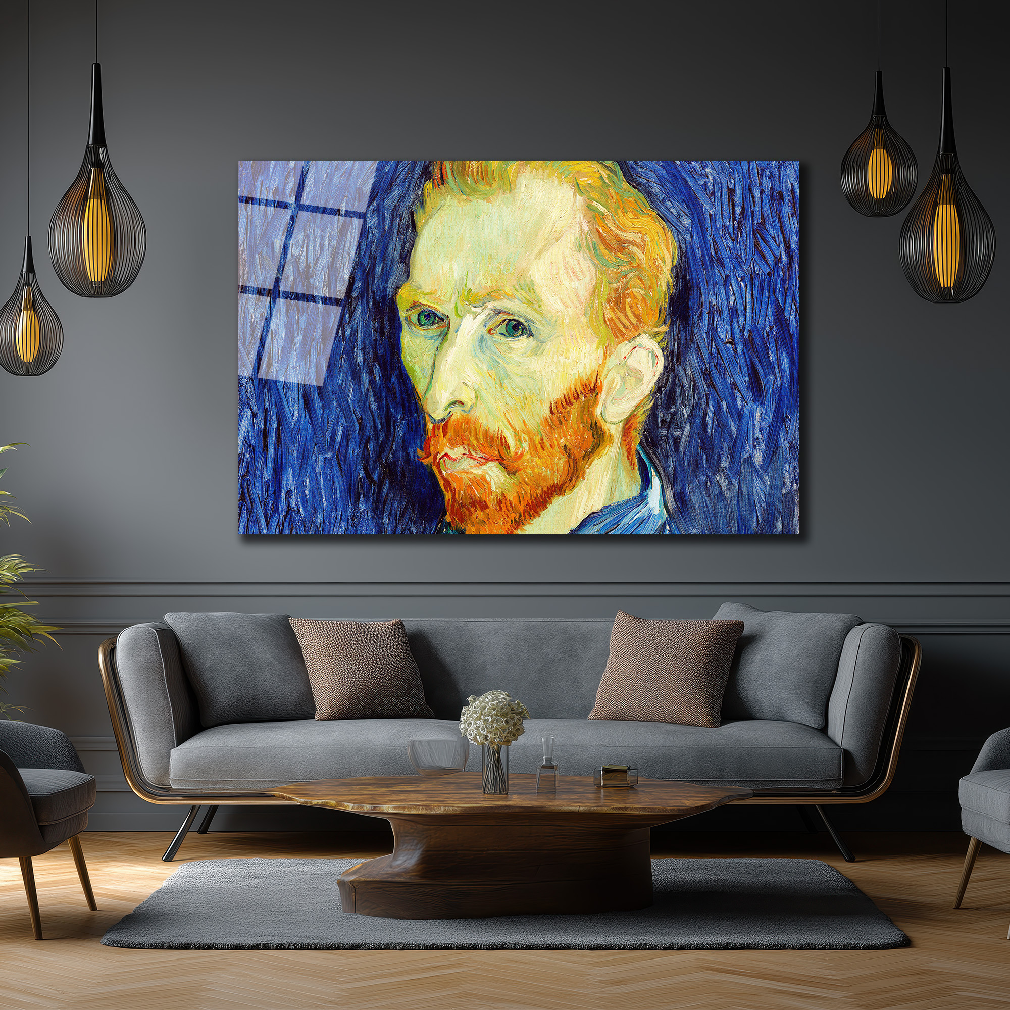 Van Gogh Otoportre Cam Tablo: Sanatın Derinliği Evine Geliyor - Glazella Van Gogh Otoportre Cam Tablo: Sanatın Derinliği Evine Geliyor - Glazella