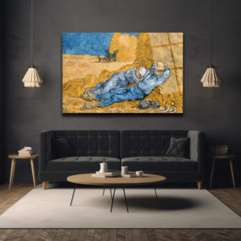 Van Gogh Siesta Cam Tablo: Huzurun Altın Dokunuşu - Glazella