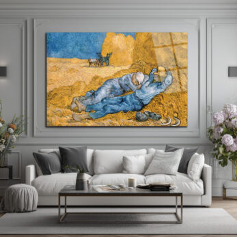 Van Gogh Siesta Cam Tablo: Huzurun Altın Dokunuşu - Glazella