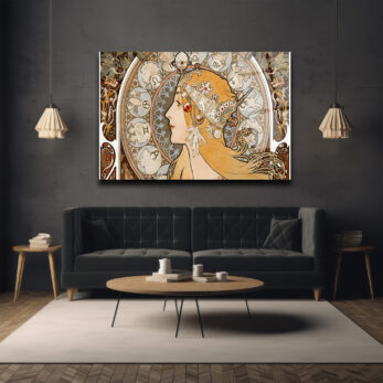 Art Nouveau Zodyak Güzeli Cam Tablo - Glazella Art Nouveau Zodyak Güzeli Cam Tablo - Glazella
