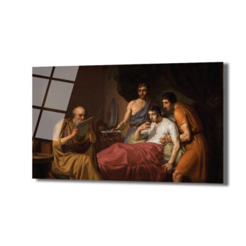 Sokrates'in Ölümü: Jacques-Louis David Klasik Cam Tablo - Glazella