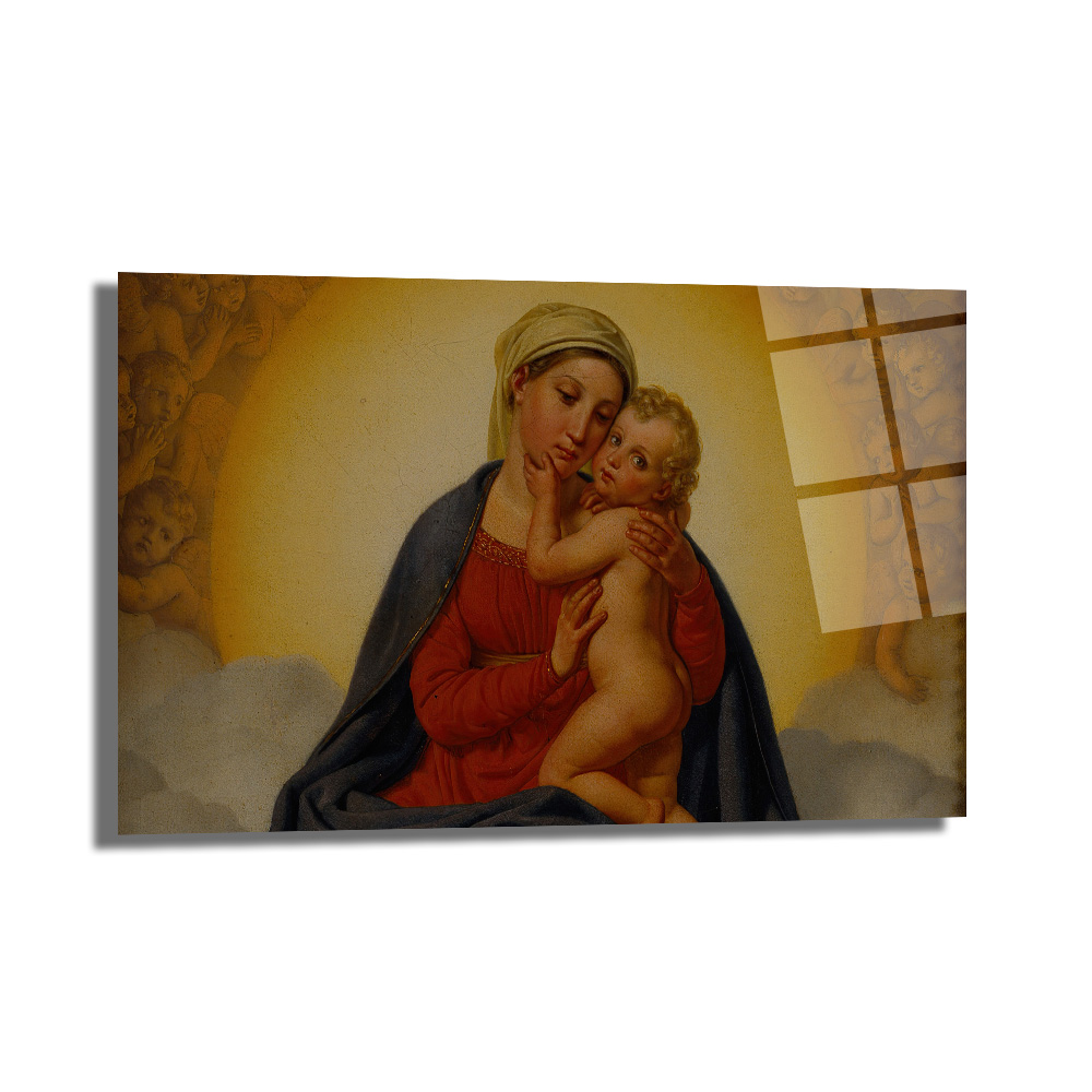 Madonna ve Çocuk Klasik Sanat Cam Tablo - Kutsal Aşkın İfadesi - Glazella Madonna ve Çocuk Klasik Sanat Cam Tablo - Kutsal Aşkın İfadesi - Glazella