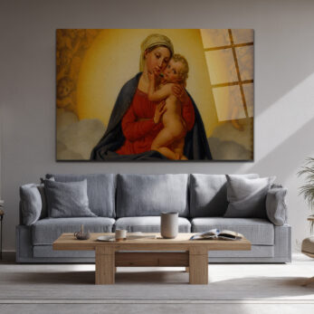 Madonna ve Çocuk Klasik Sanat Cam Tablo - Kutsal Aşkın İfadesi - Glazella Madonna ve Çocuk Klasik Sanat Cam Tablo - Kutsal Aşkın İfadesi - Glazella
