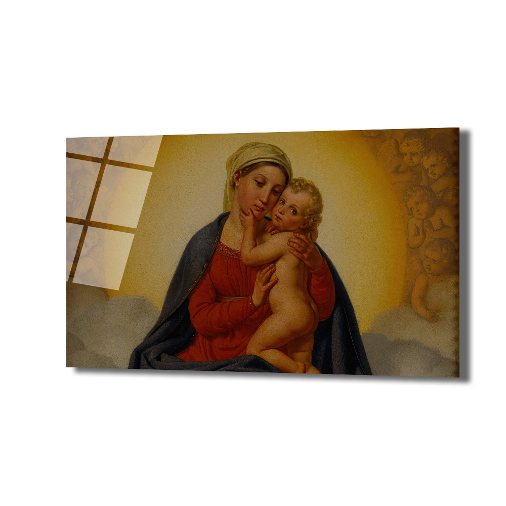 Madonna ve Çocuk Klasik Sanat Cam Tablo - Kutsal Aşkın İfadesi - Glazella Madonna ve Çocuk Klasik Sanat Cam Tablo - Kutsal Aşkın İfadesi - Glazella