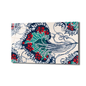 Batik Esintili Canlı Renkler Cam Tablo - Glazella