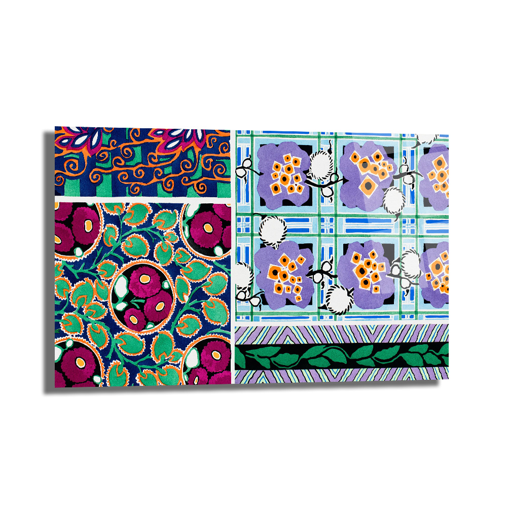Canlı Renklerle Eclectic Desenler Cam Tablo - Glazella Sanat Koleksiyonu - Glazella Canlı Renklerle Eclectic Desenler Cam Tablo - Glazella Sanat Koleksiyonu - Glazella