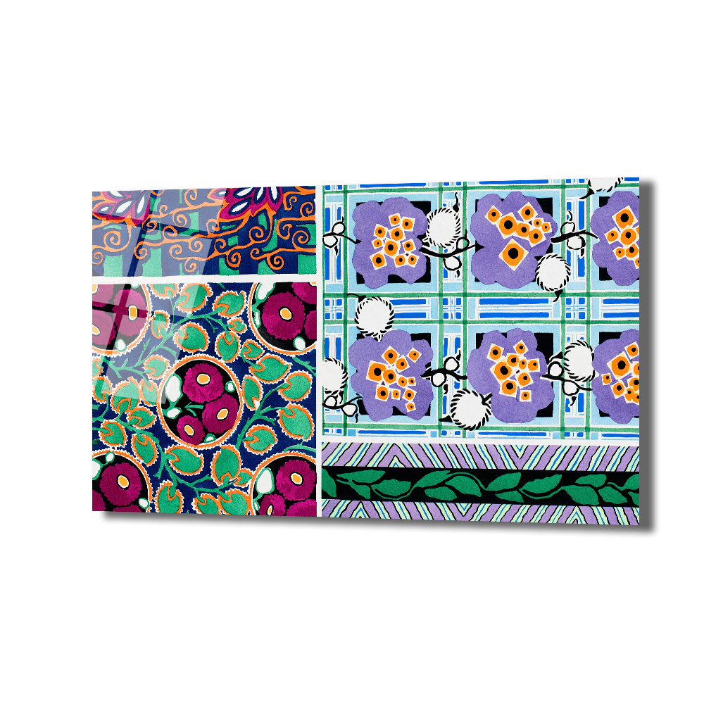 Canlı Renklerle Eclectic Desenler Cam Tablo - Glazella Sanat Koleksiyonu - Glazella Canlı Renklerle Eclectic Desenler Cam Tablo - Glazella Sanat Koleksiyonu - Glazella