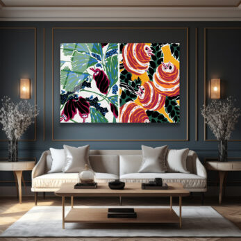 Soyut Desenler Canlı Renkler Modern Cam Tablo - Glazella