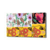 Canlı Floral Desenler Kolajı Cam Tablo - Glazella
