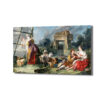 Rococo Pastoral Sahne Cam Tablo - Romantik Köy Hayatı Duvar Sanatı - Glazella