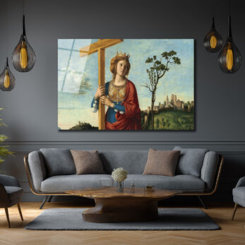 Rönesans Kraliçesi ve Haç Temalı Sanat Cam Tablo - Glazella Rönesans Kraliçesi ve Haç Temalı Sanat Cam Tablo - Glazella