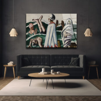Yüzücüler ve Deniz: Modern Sanat Cam Tablo - Glazella Yüzücüler ve Deniz: Modern Sanat Cam Tablo - Glazella
