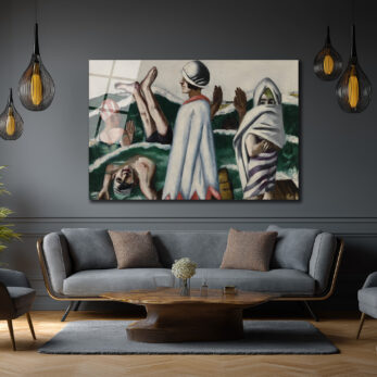 Yüzücüler ve Deniz: Modern Sanat Cam Tablo - Glazella Yüzücüler ve Deniz: Modern Sanat Cam Tablo - Glazella